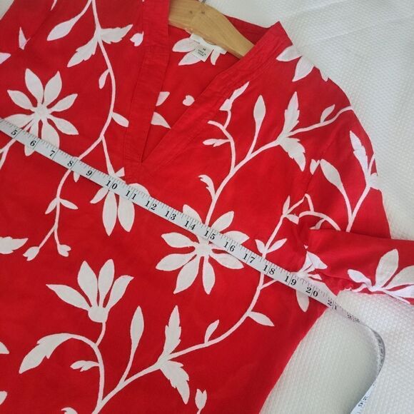 Talbots tunic full embroidery coastal summer resort tunic blouse - Picture 9 of 14